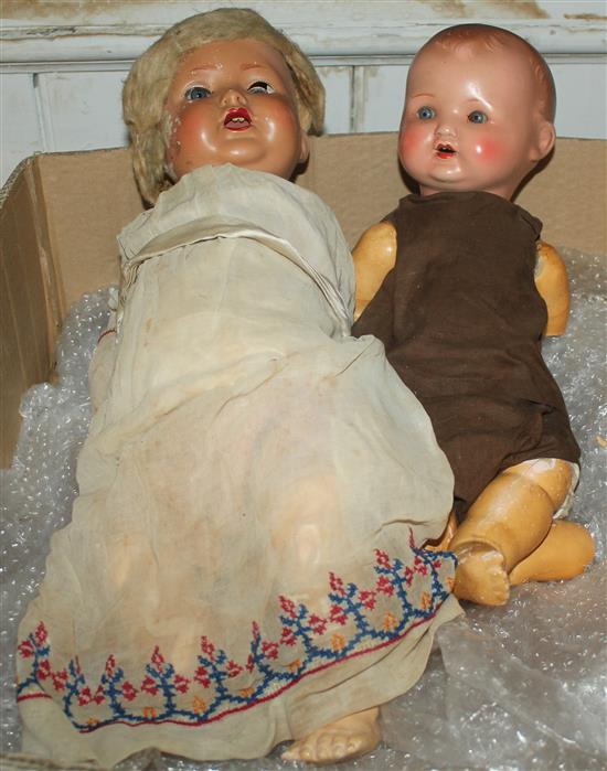 Two 1940s & later dolls